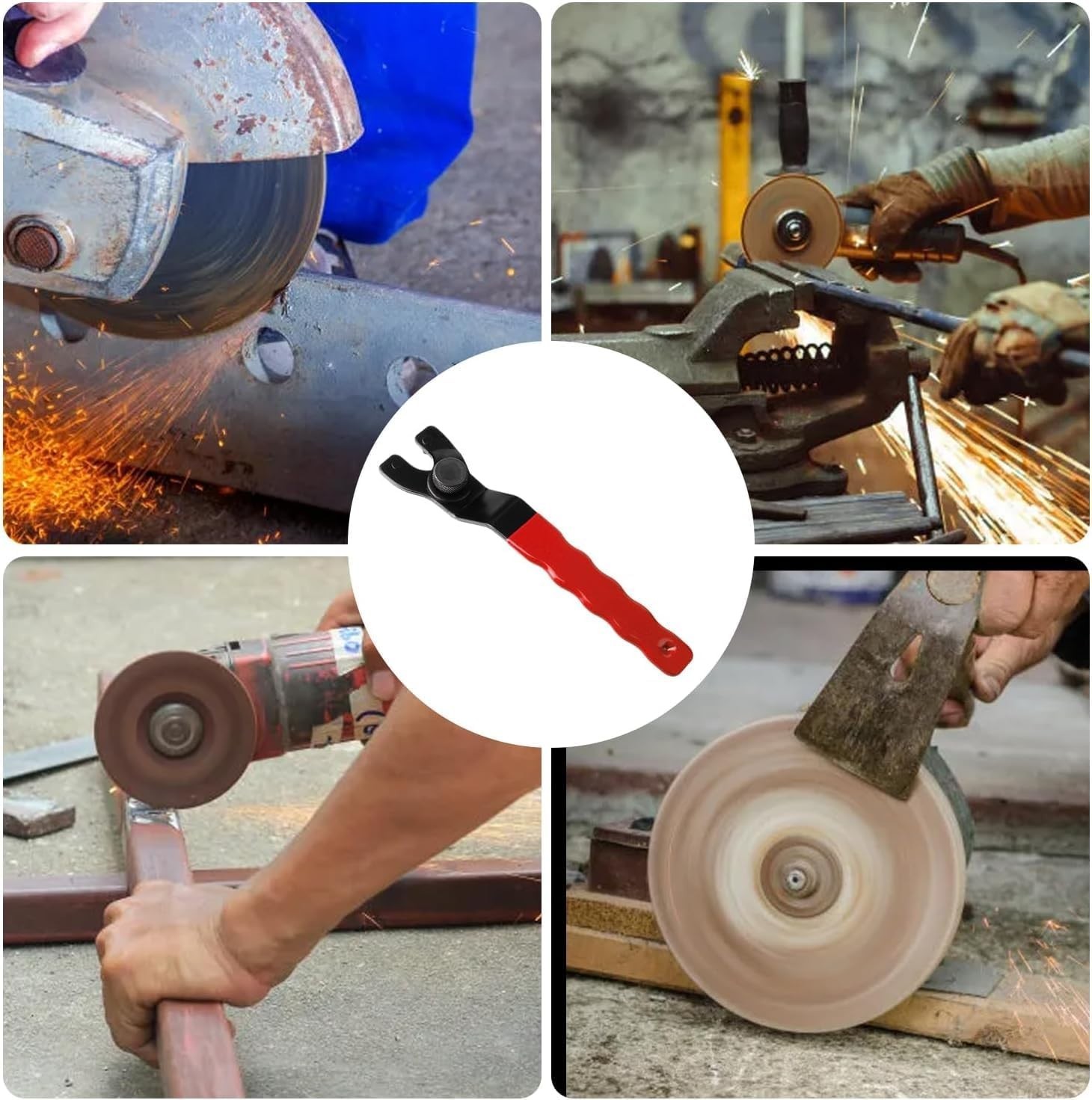 Pin Spanner,Spanner Wrench for Grinder,Adjustable Pin Wrench for Angle Grinde...