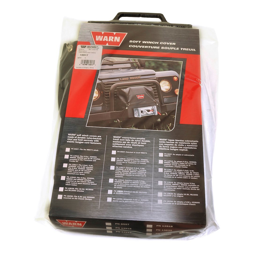 Warn 13917 Winch Cover For 9.5ti and XD9000i Winches Mounted on Trans4mer