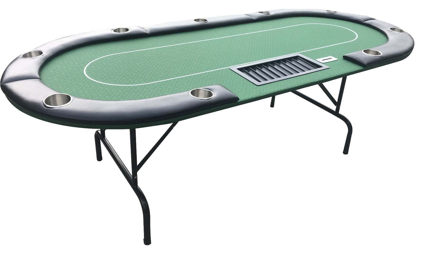 84" Dealer Poker Table w/ folding metal legs - 9 Players Texas Holdem