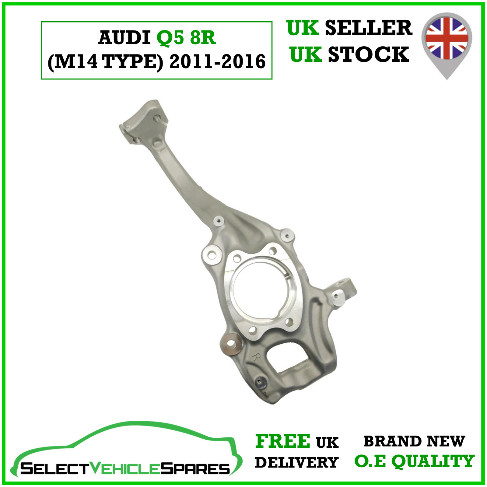 NEW AUDI Q5 8R DRIVERS FRONT RIGHT WHEEL HUB STEERING KNUCKLE (M14 TYPE) 11-16