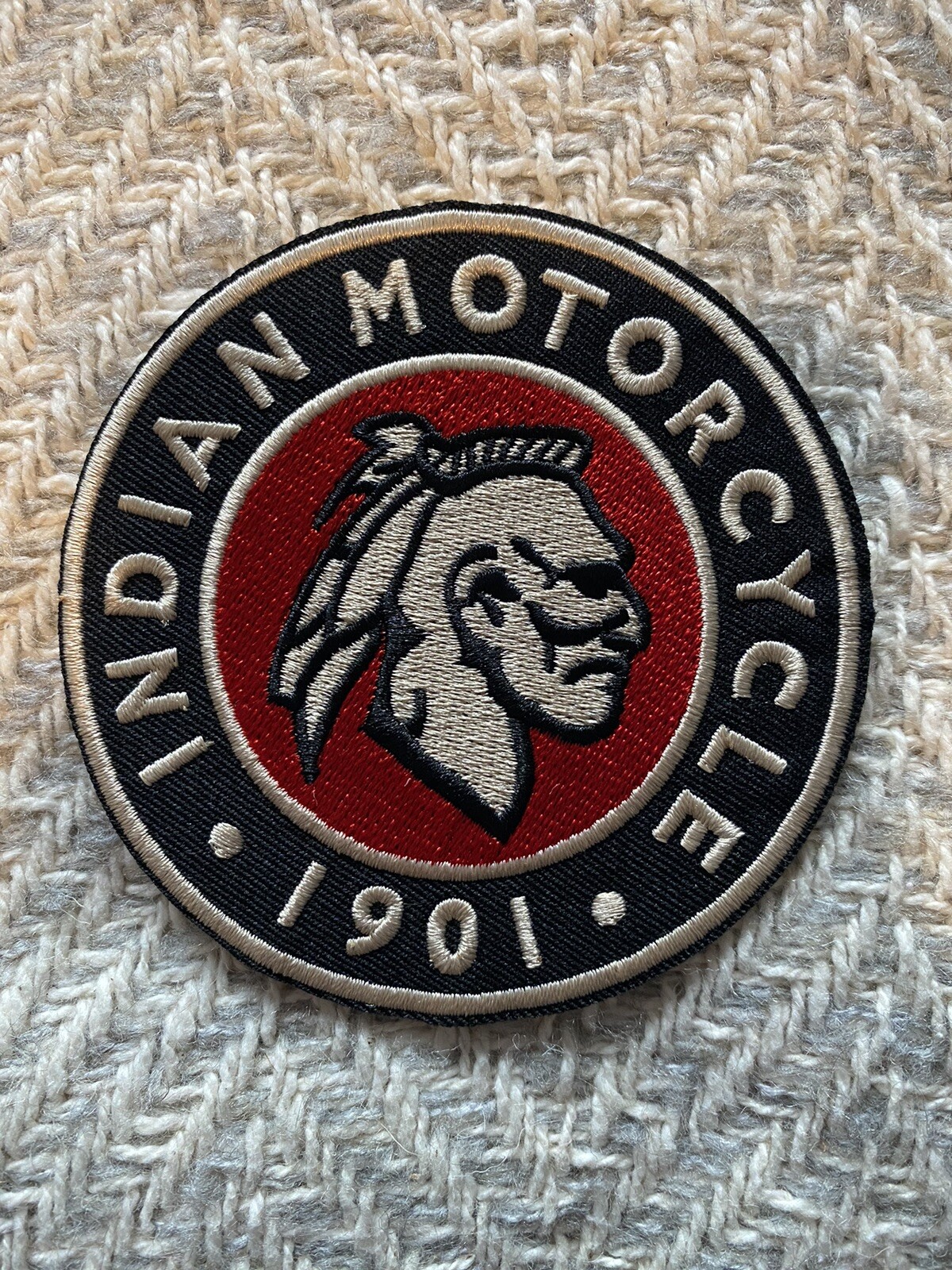Indian Motorcycles 1901 Throwback Iron-On Patch. New!