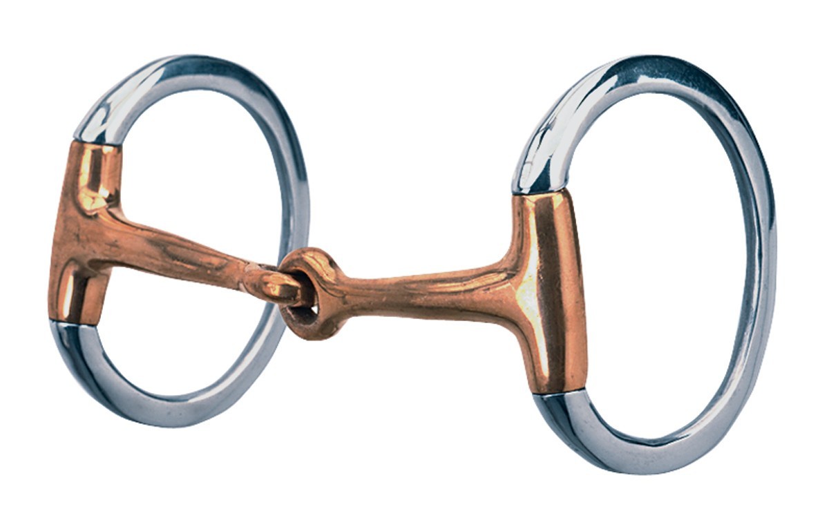 Weaver Leather, Eggbutt Snaffle Bit, 5" Copper Plated Mouth