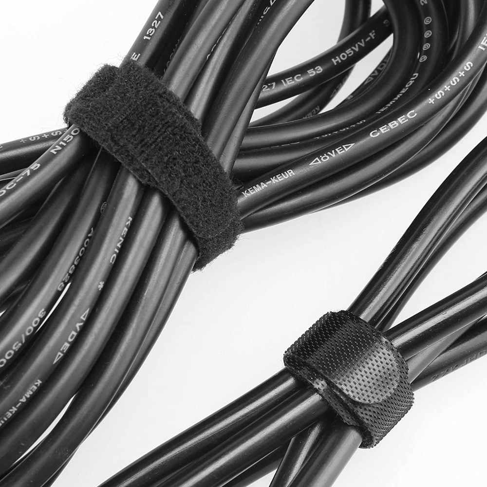 150PCS Reusable Fastener Straps - 6 Inch Cable Management Ties, Adjustable Hook