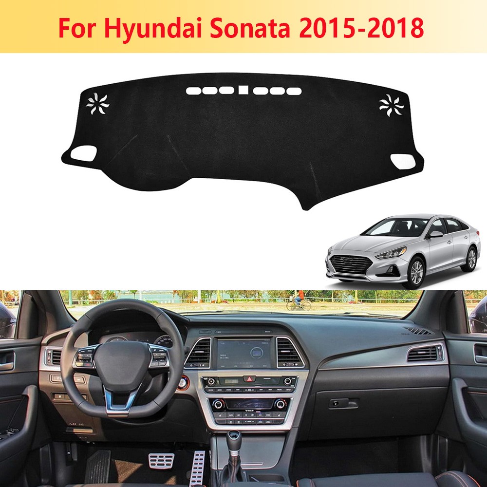 For Hyundai Sonata 2015-2019 Car Leather Dashboard Dash Cover Protector Mat Pad