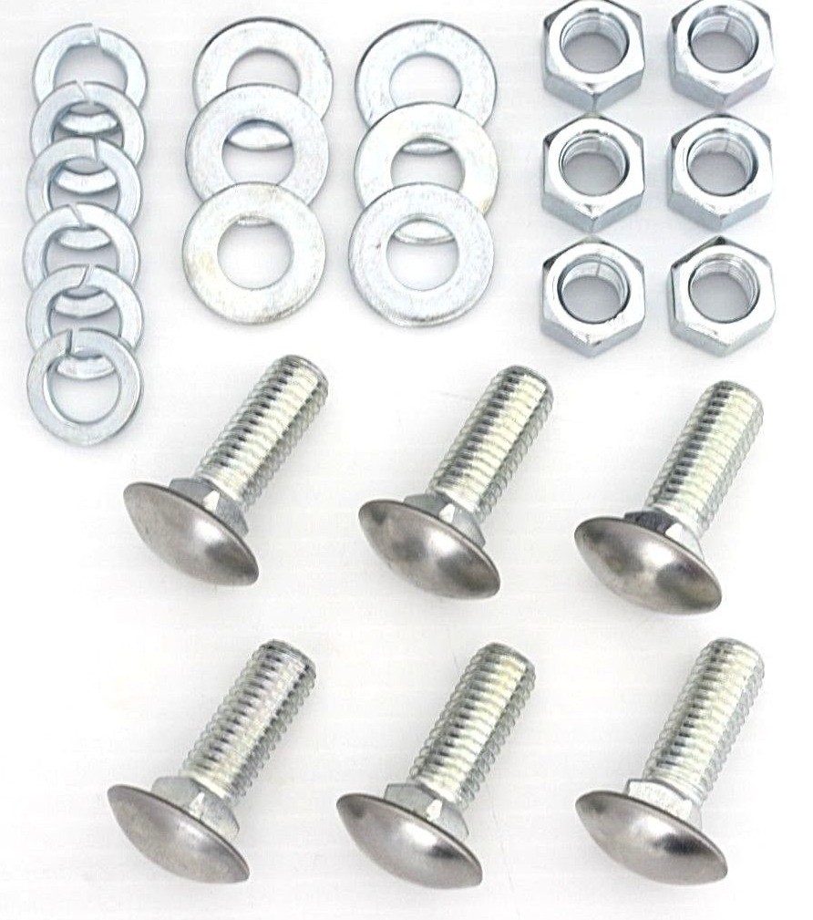 (6) 47-87 Chevy/GMC Truck Premium Polished Stainless Front Bumper Bolts Low Dome