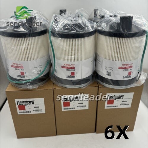 6X FS20083 Fleetguard Fuel Water Separator Filter For Cummins ISX DD13 DD15 DD16