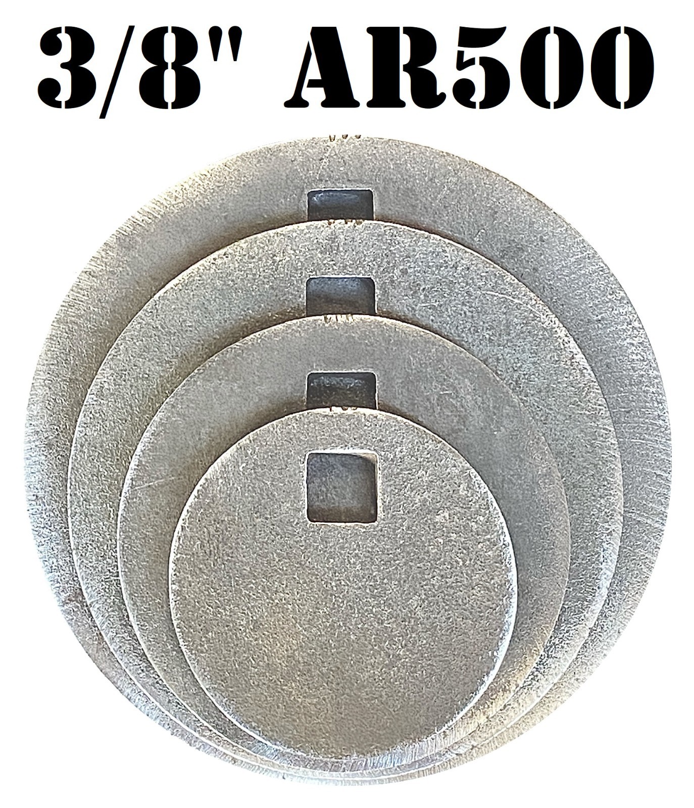3/8" AR500 Steel Shooting Targets 3" 4" 5" 6" Metal Rifle/Pistol Range Gongs