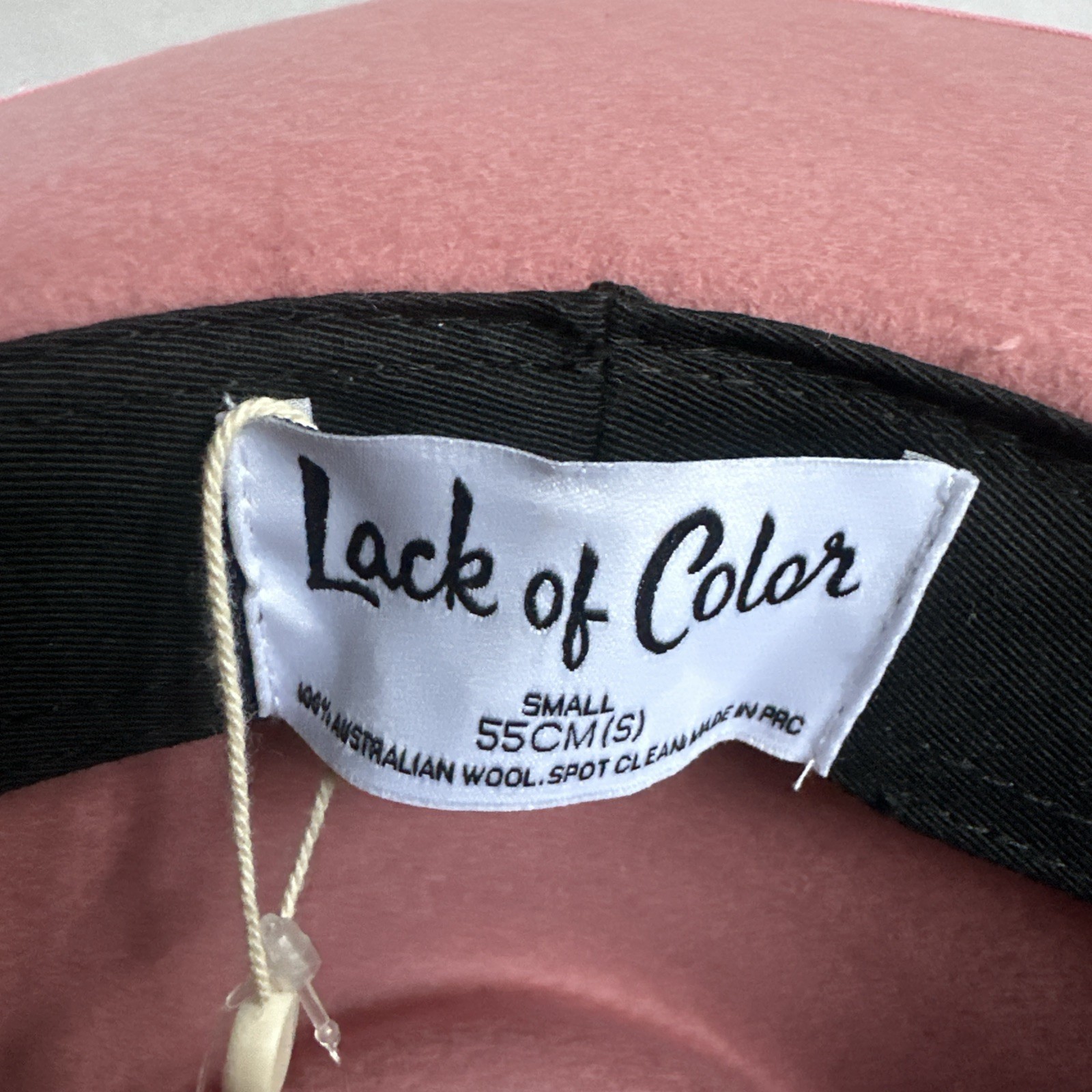 Lack of Color Wide Brimmed Rose Pink Hat Size Small (55 CM) Australian Wool NWT