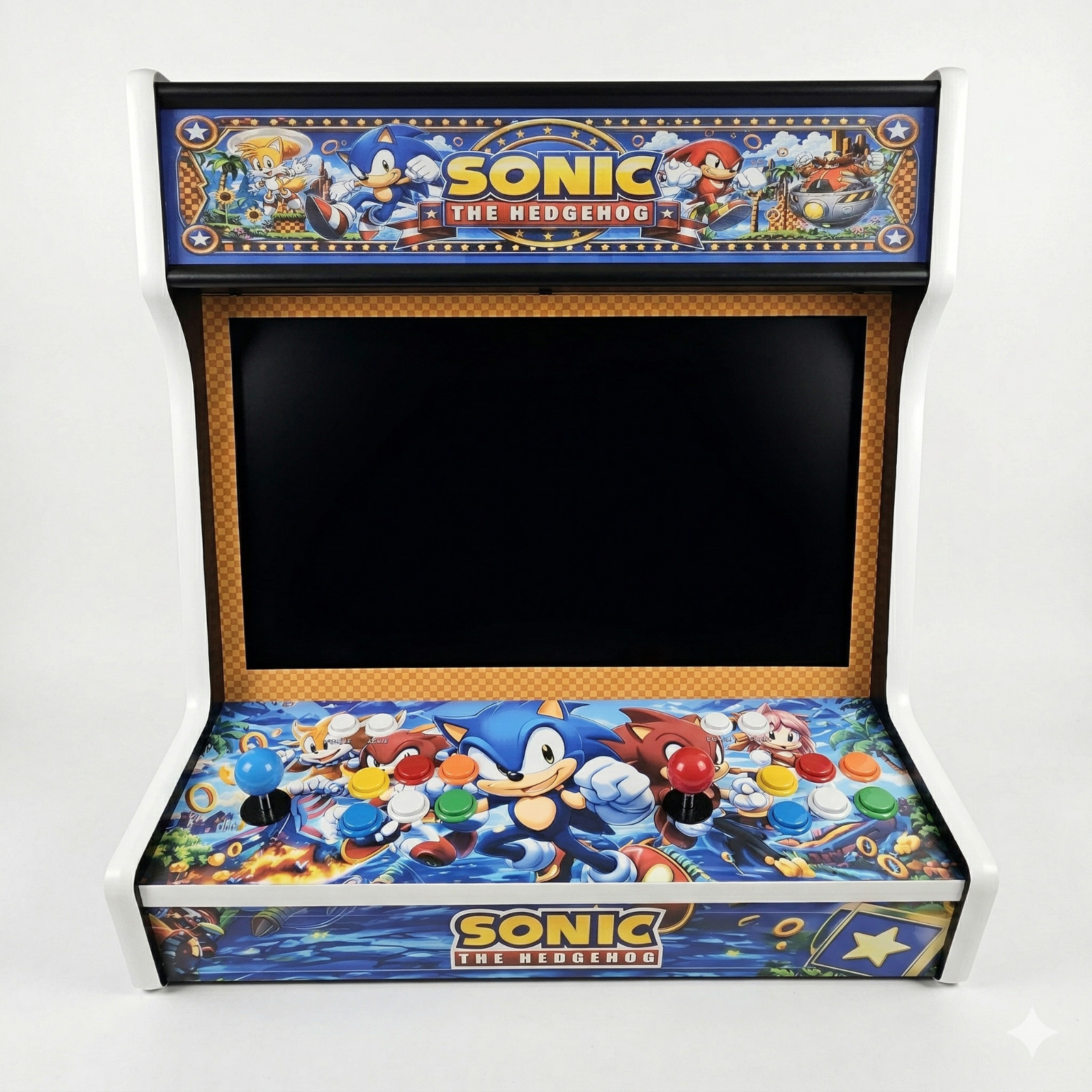 DIY Arcade Cabinet Kit, Bartop, Wall Mountable, Sonic Theme - 2 Player Machine