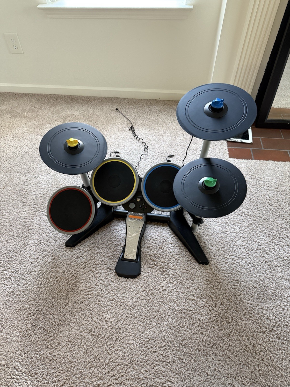 Video Game Drum Controller Set Bundle with Drum Set and Foot Pedal