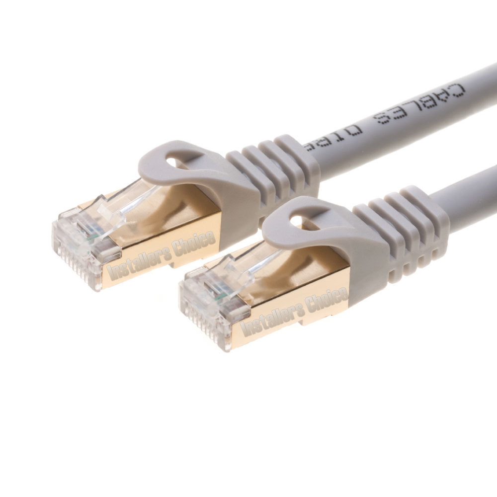 6ft Cat7 Ethernet LAN Network Cable High Speed SSTP Modem Router Gray