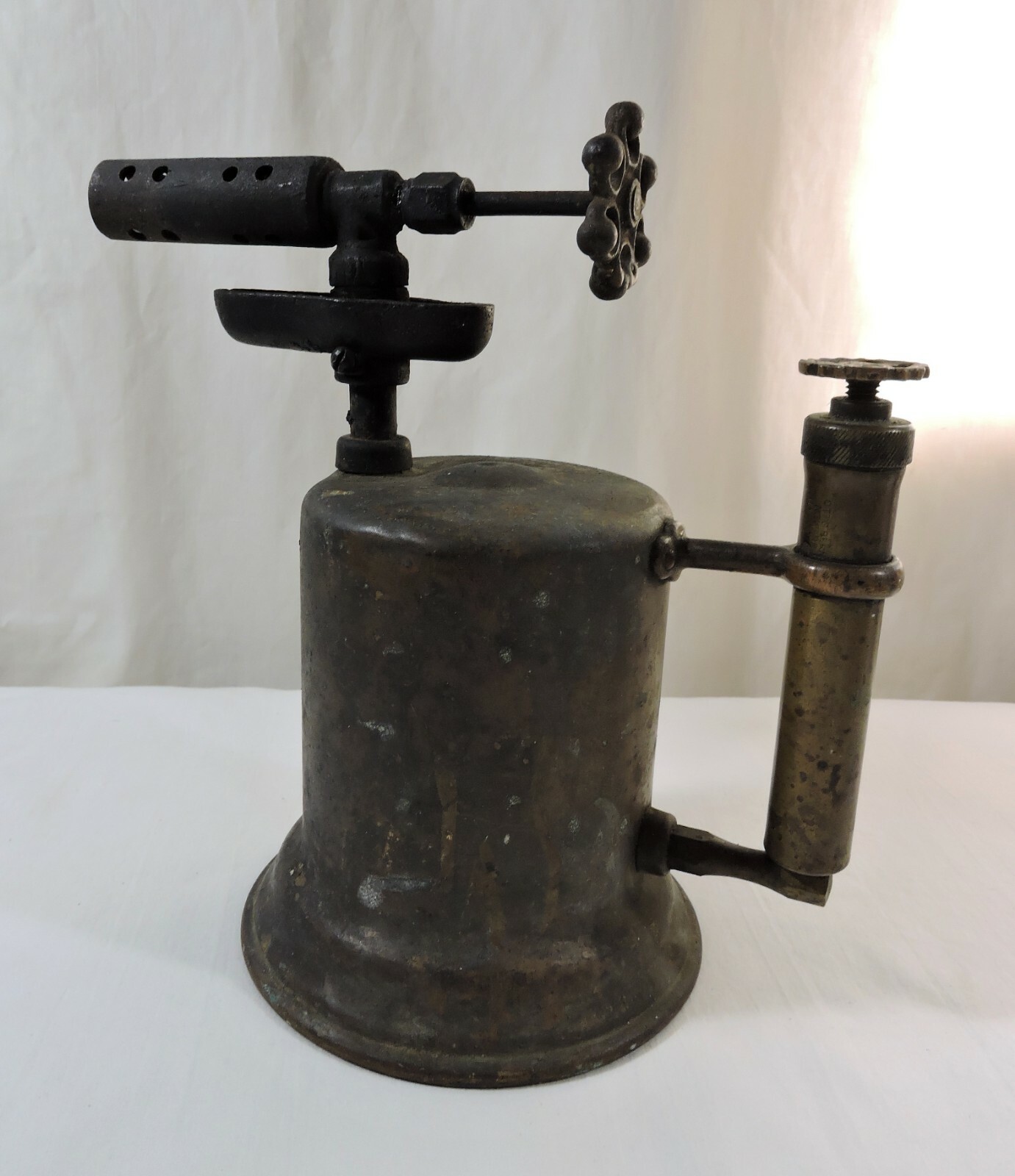 Antique Otto Bernz Brass Blow Torch Marked #57 For Restore