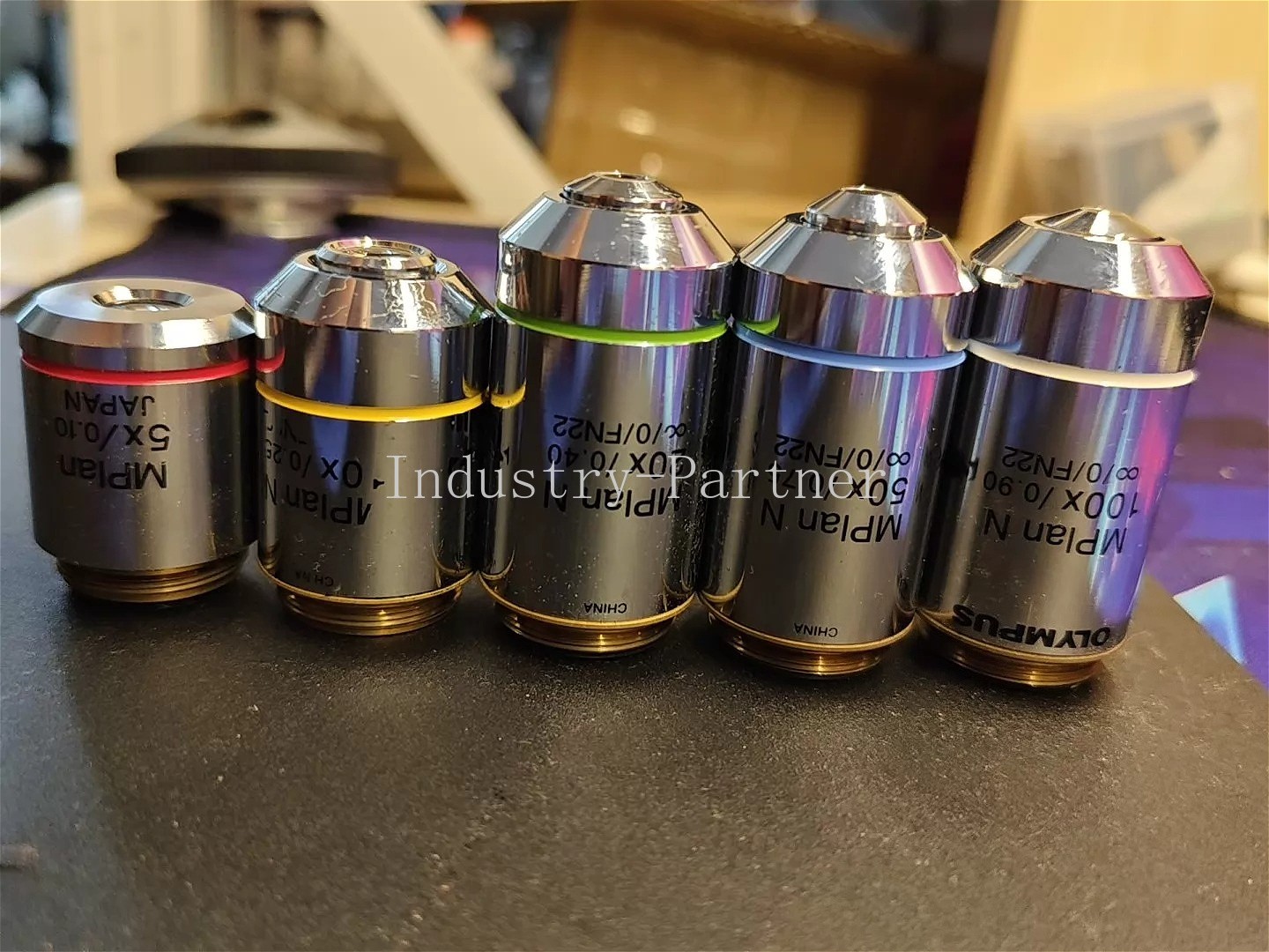 Olympus MPlan N 5X/10X/20X/50X/100X Microscope Objectives Set.
