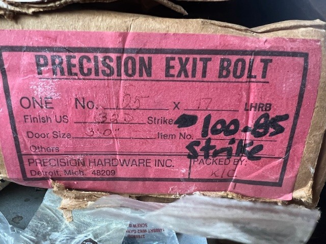 PRECISON PHI EXIT OLYMPIAN 125 X17 LHRB (HANDED) US32D RIM*