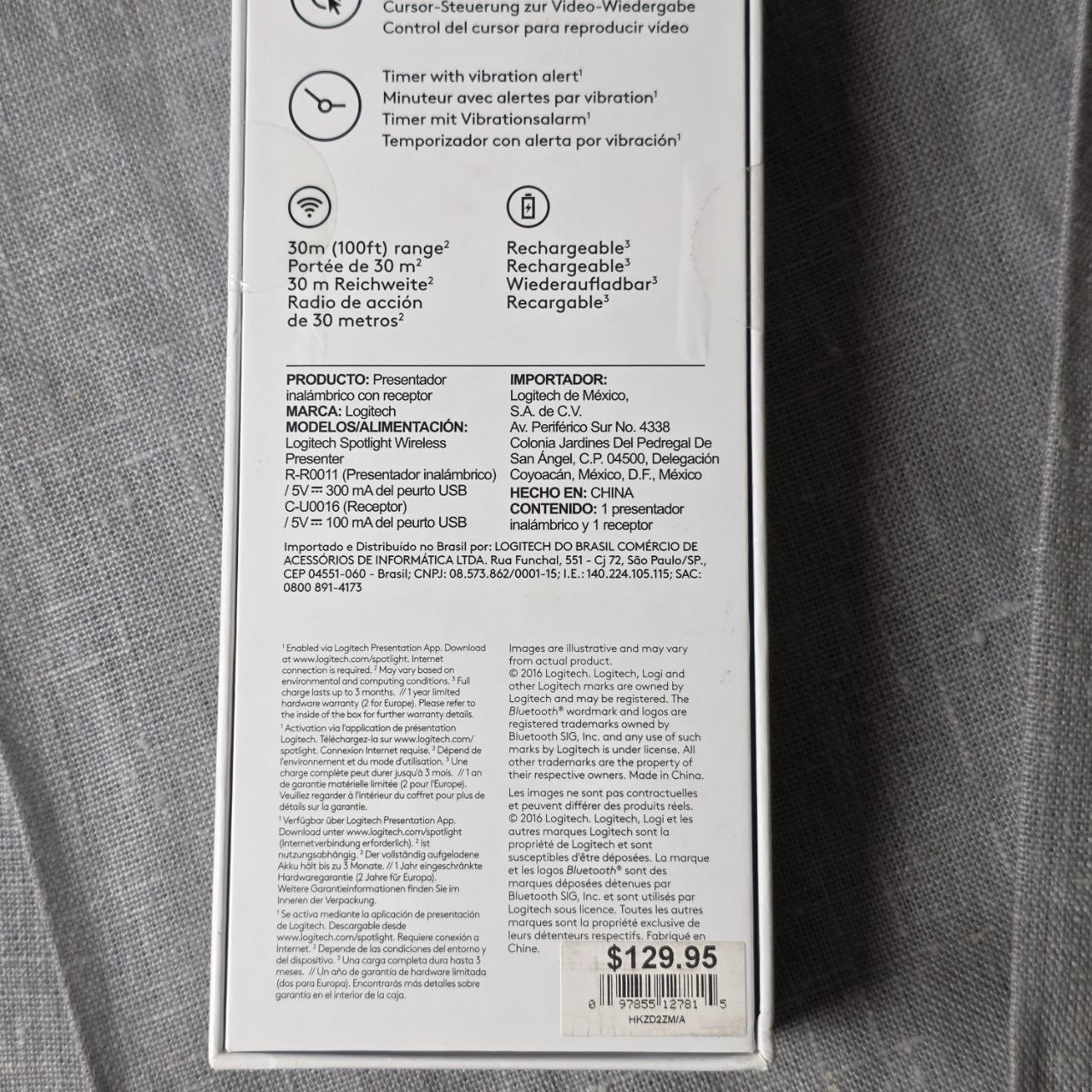 New Logitech Spotlight Presentation Remote Bluetooth USB Wireless Presenter