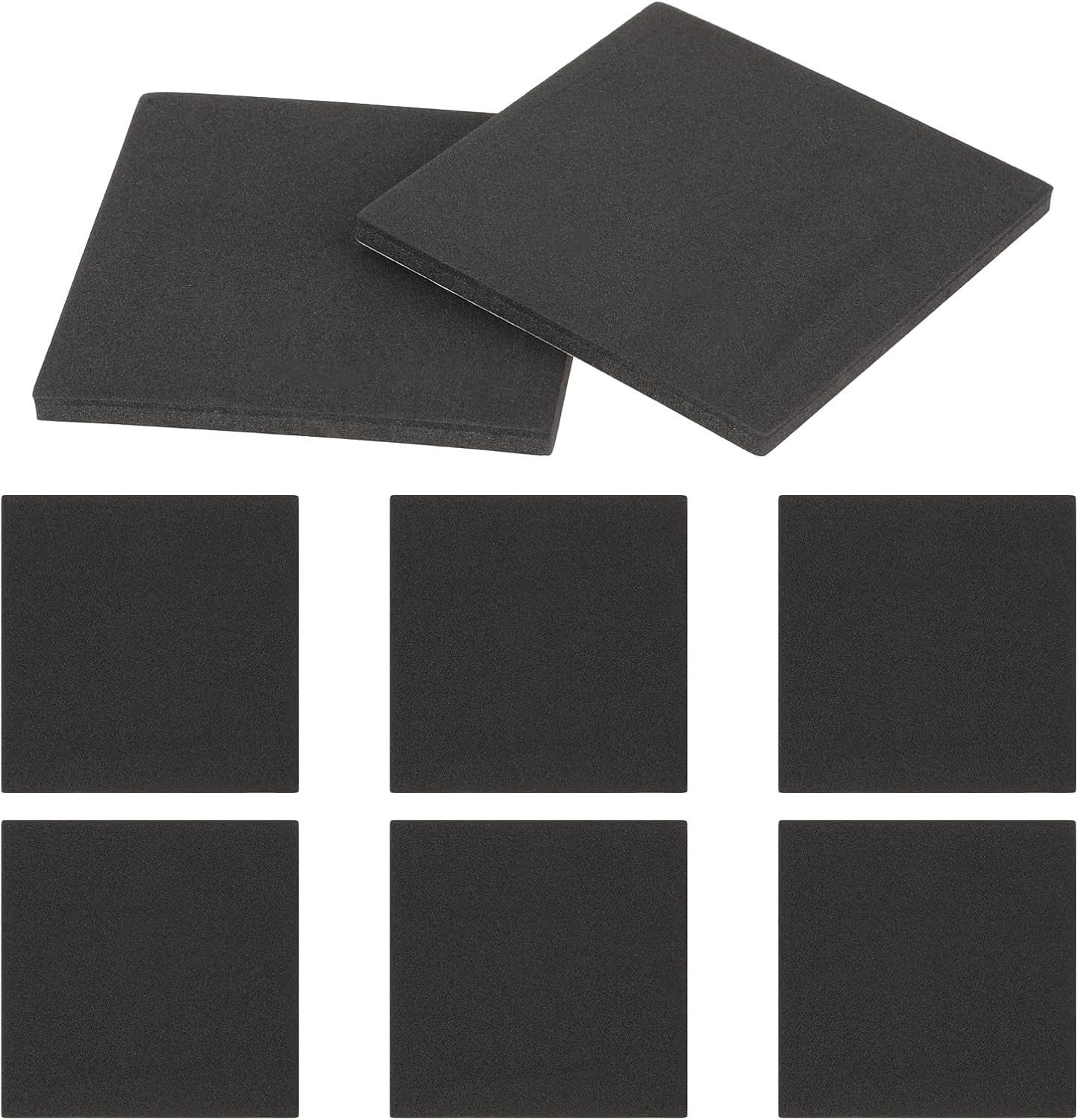 8 Pcs Adhesive Foam Padding, Sticky Foam Pads Black Closed Cell Self Adhesive 1/