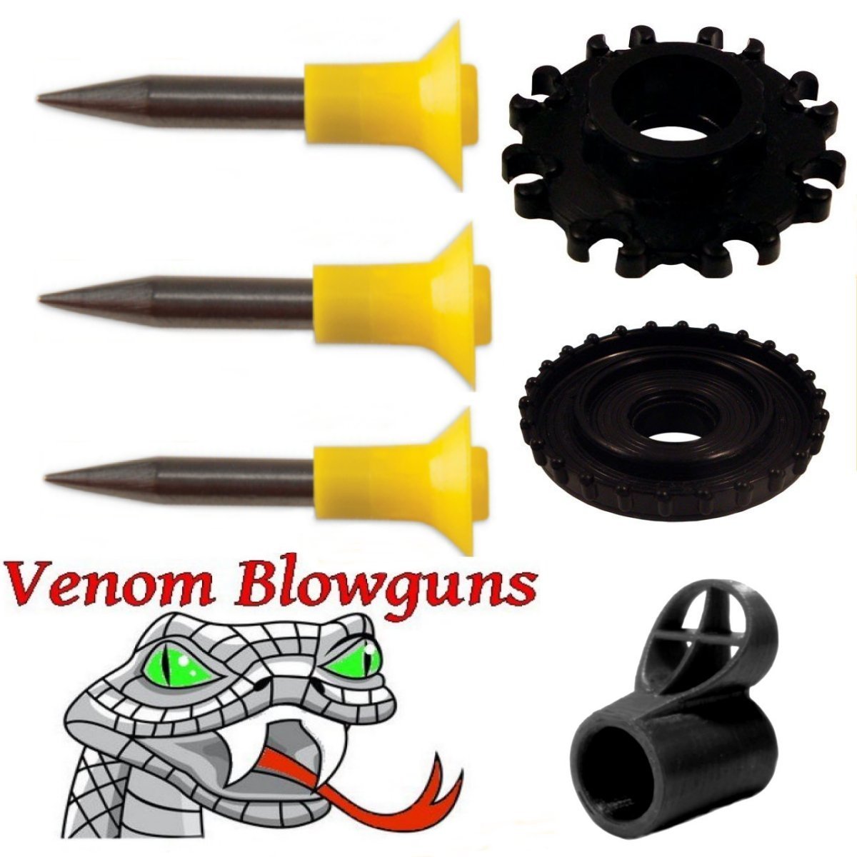 10 .40 caliber Hunting Spikes, Dart Kit & Tactical Peep Sight by Venom Blowgun