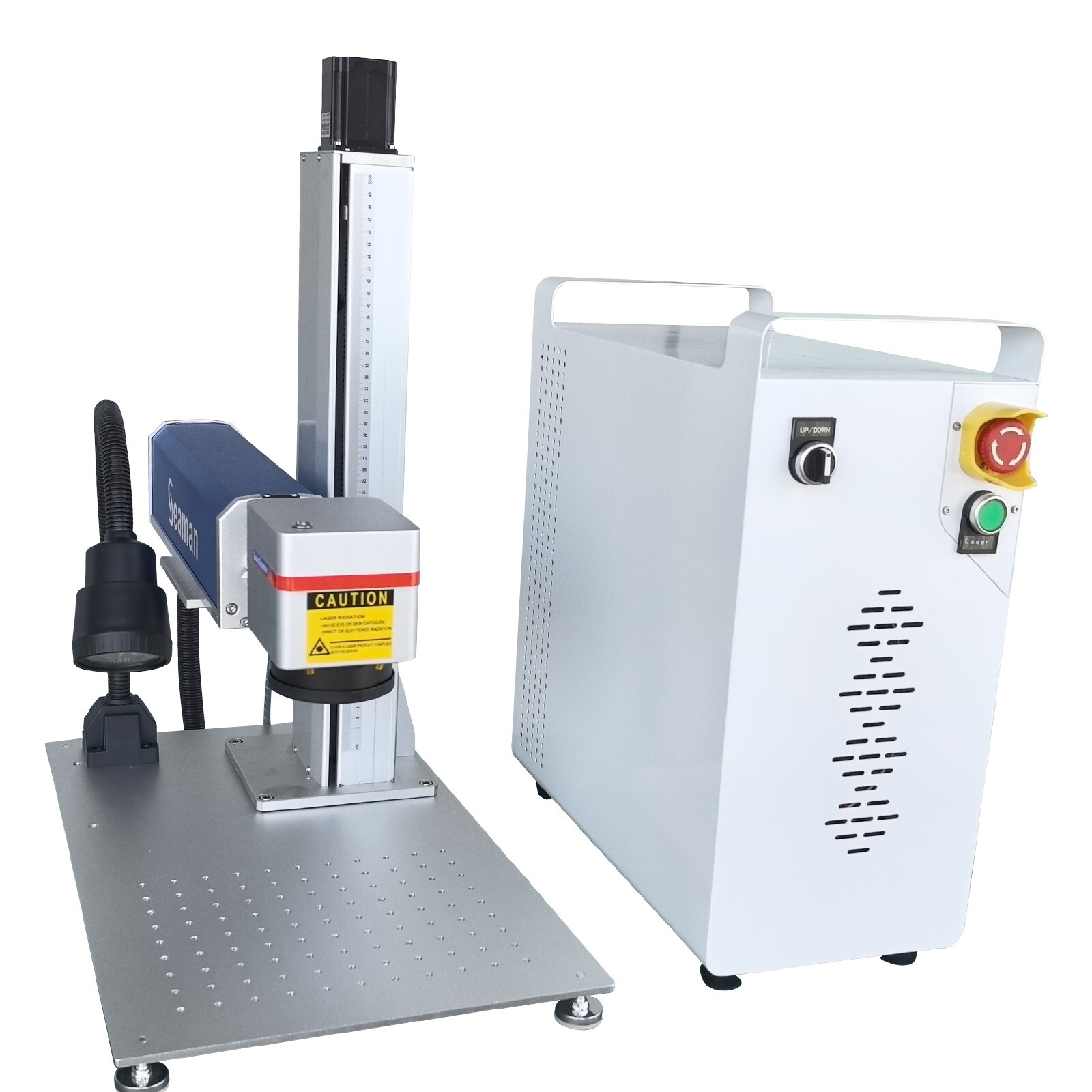 US STOCK 200W Fiber Laser Engraver Machine Gold Metal Logo Laser Cut Mark