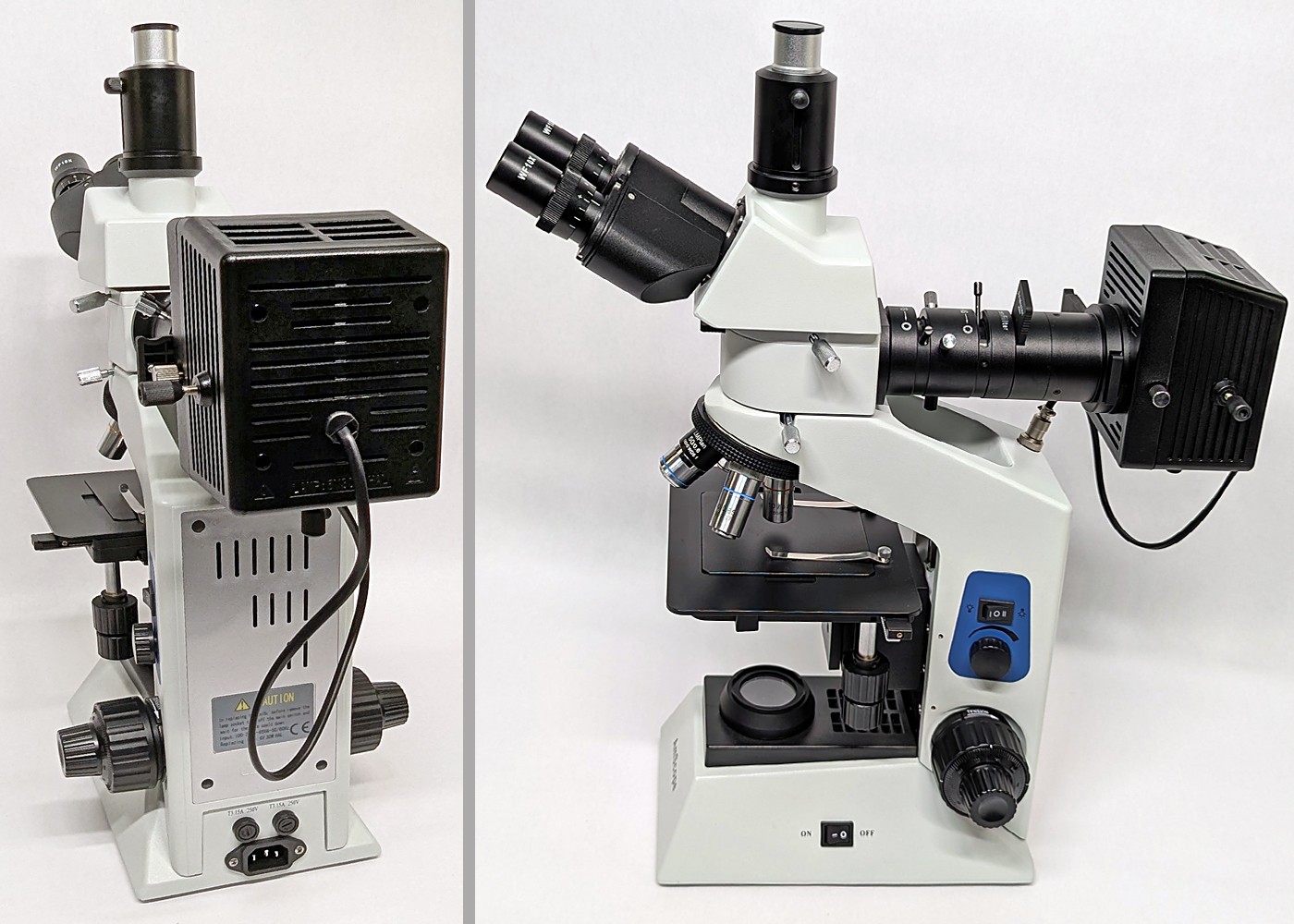 AmScope ME580 Trinocular Compound Microscope 500X Dual-Light w/ 10MP USB Camera