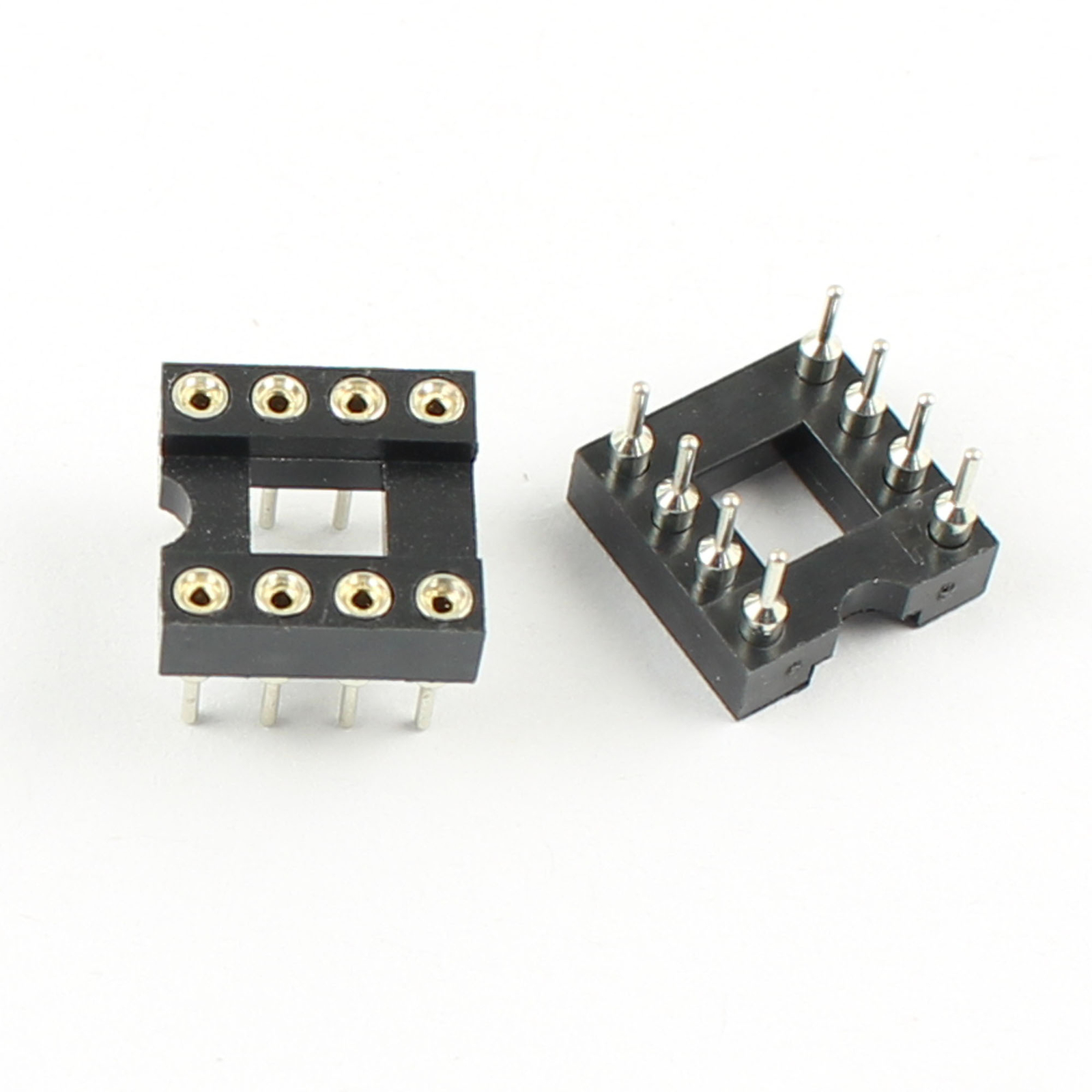 120Pcs Pitch 2.54mm Hole 8 Pin DIP Round IC Sockets Adaptor Narrow