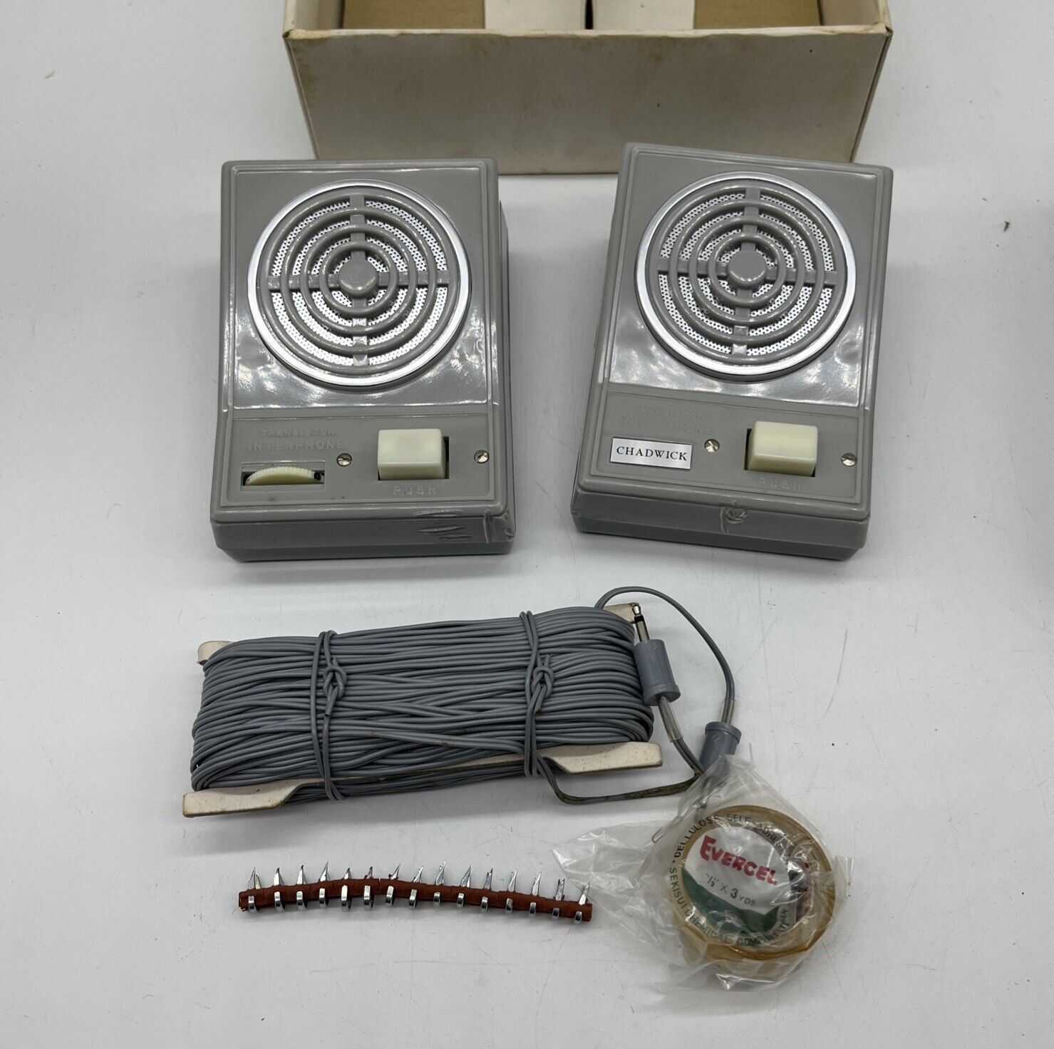 Vintage Chadwick 2-Station Transistor Intercom Model KE-10 NOS