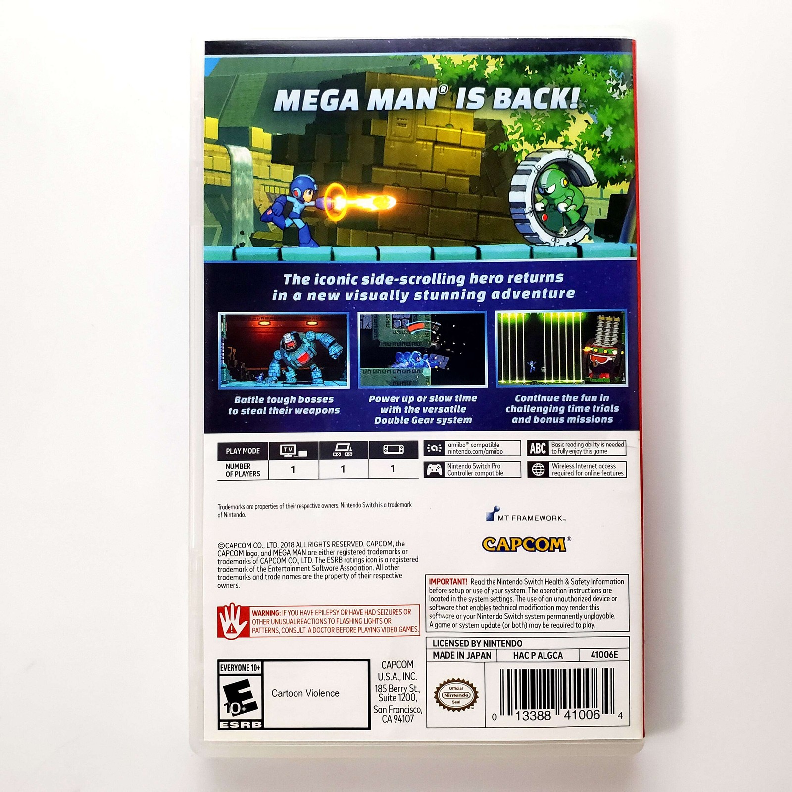 No Game, Box Only - Mega Man 11 - Nintendo Switch Original