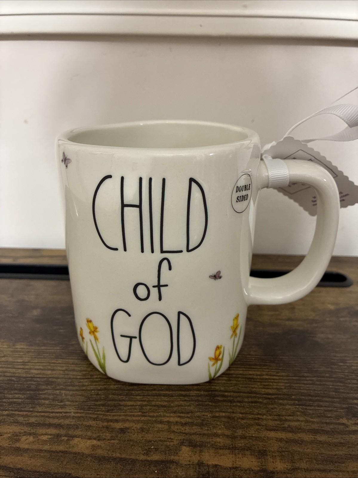 Rae Dunn Child Of God Mug With Flowers And Lamb On Back