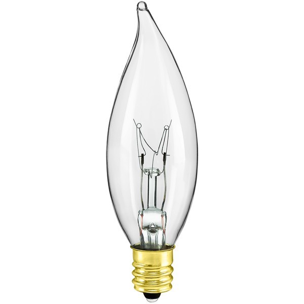 SUNLITE 60CFC/32 INCANDESCENT 3200K 120V 60W 540L, CHANDELIER PK OF 25