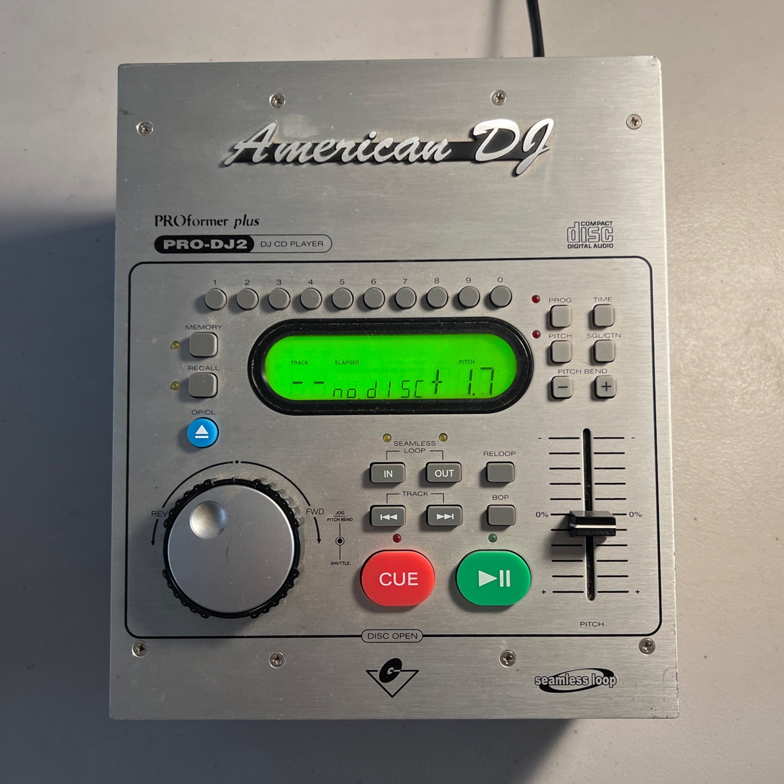 American DJ PRO-DJ1, DJ2 & Q-Deck In Case - Untested