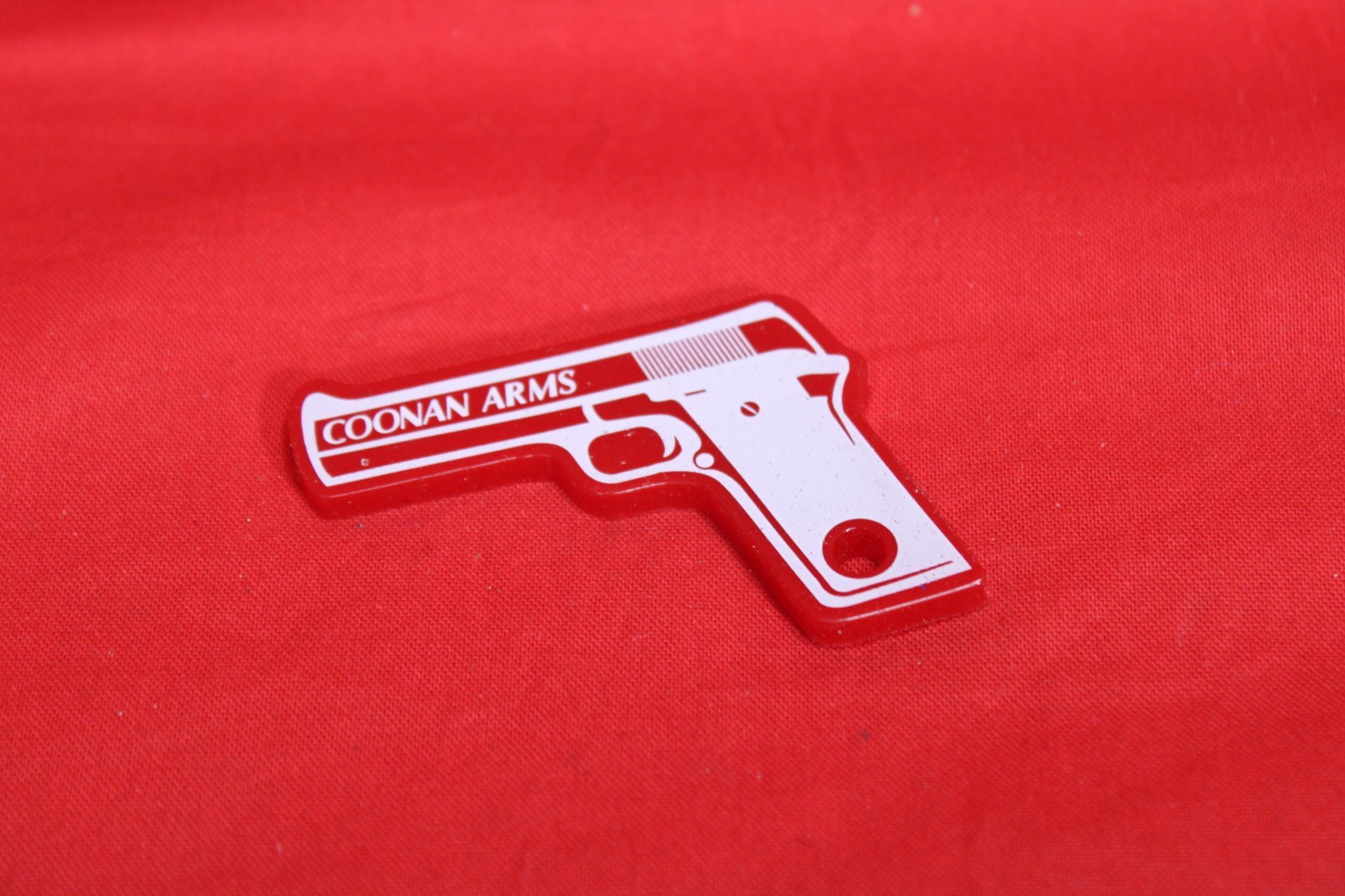 COONAN KEY CHAIN RUBBER KEY FAB RED VINTAGE COONAN MAGAZINE