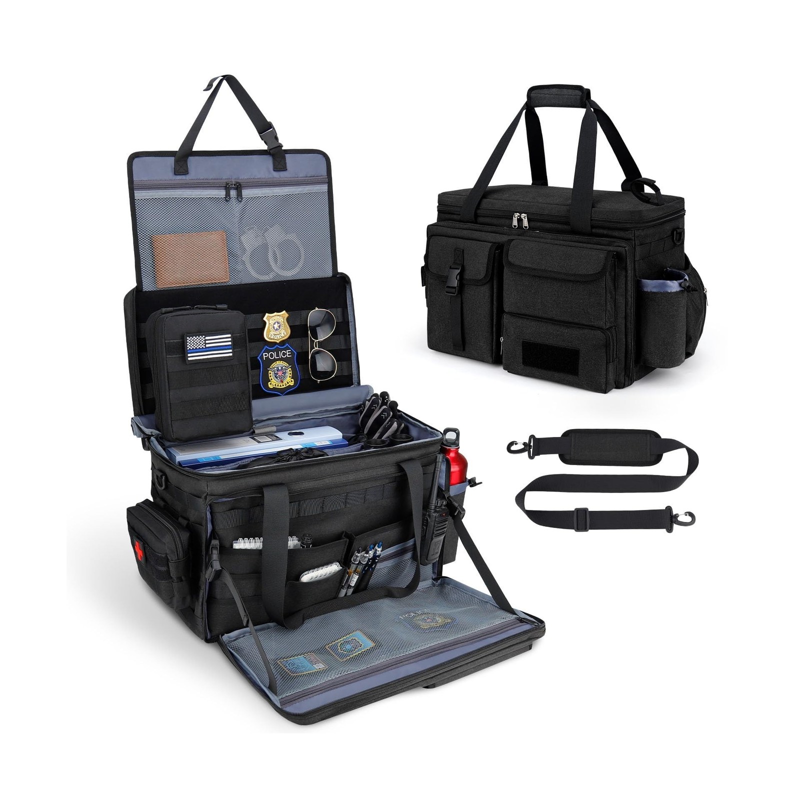 Patrol Bag Law Enforcement Police Gear Bag, Car Front Seat Organizer Tactical...