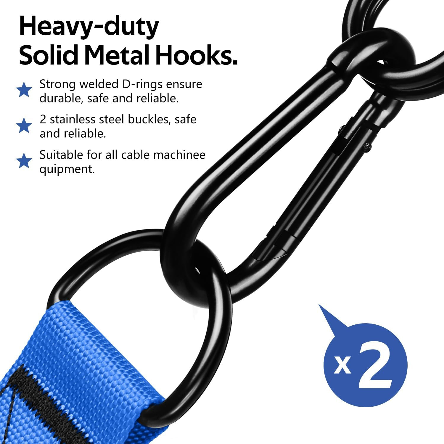 Exercise Handles, Cable Machine Handles for Gym Cable Attachments Training | 2 P