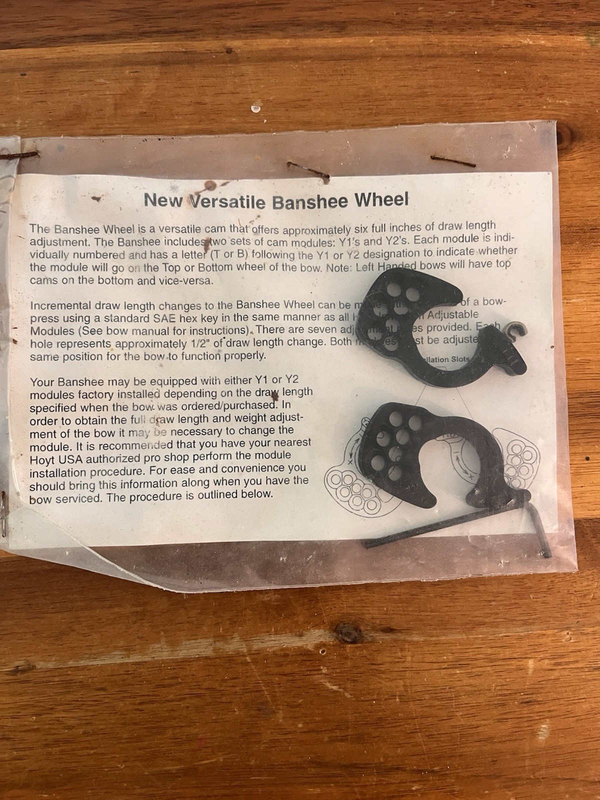NEW SET OF Y1 BANSHEE COMPOUND BOW MODULES