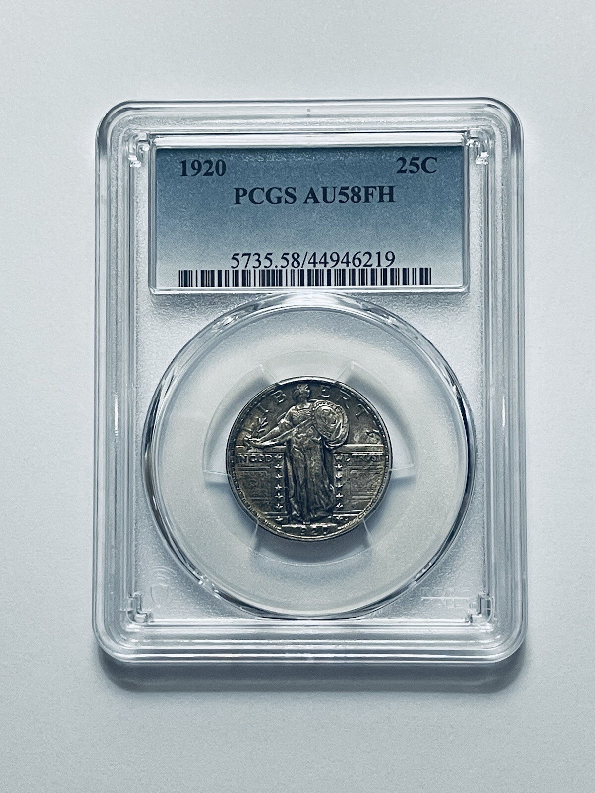1920 Standing Liberty Quarter PCGS AU58FH