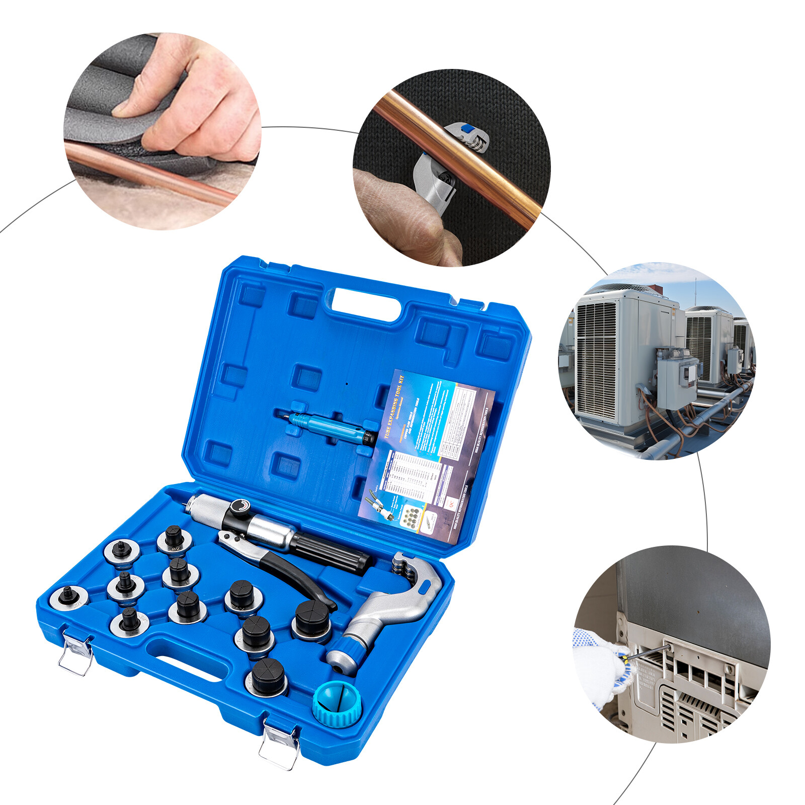 Hydraulic Expander Tool Kit Tube Cutter Expanding Copper Tube Expander 10-42mm