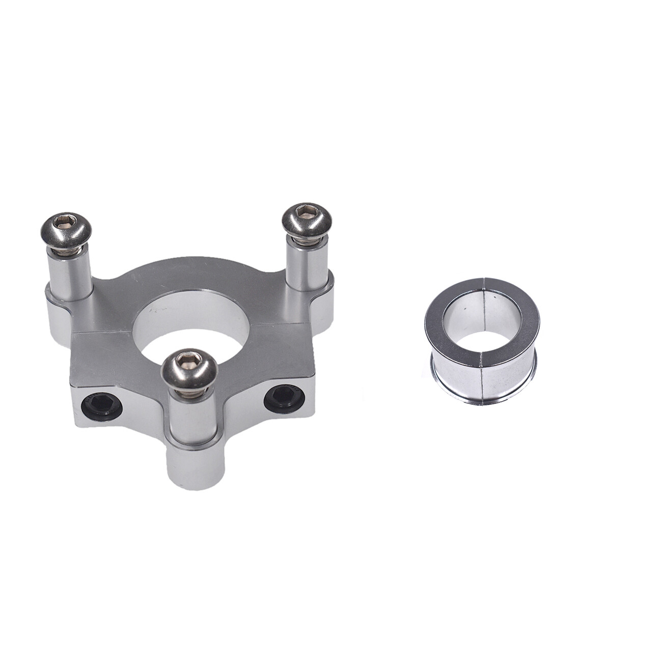 Silver 1" 25mm / 1.5" 38mm CNC Adapter Fits 49cc 50cc 66cc 80cc Motorized Bike.