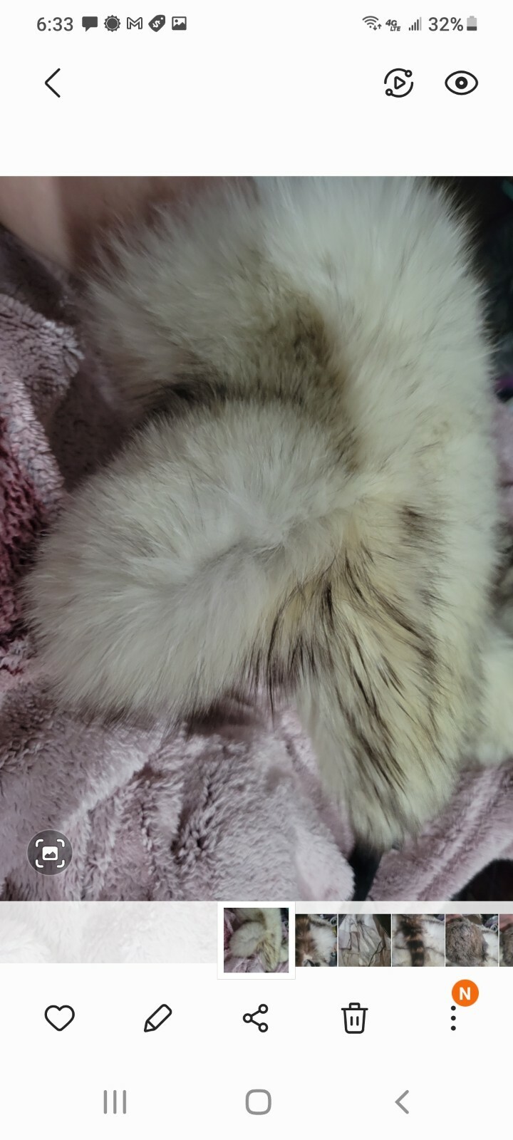 FUR MITTEN FOR EXTREEM COLD  Look to be hand made xl double layer both layer fur