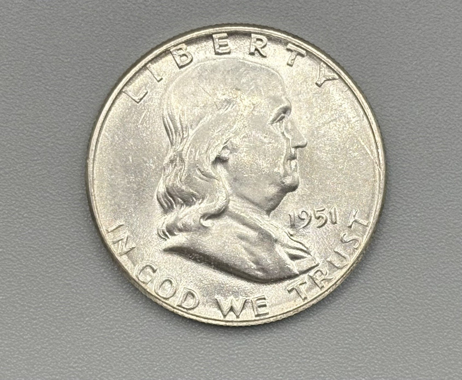1951-P Philadelphia Franklin Half Dollar US 50c Silver Coin