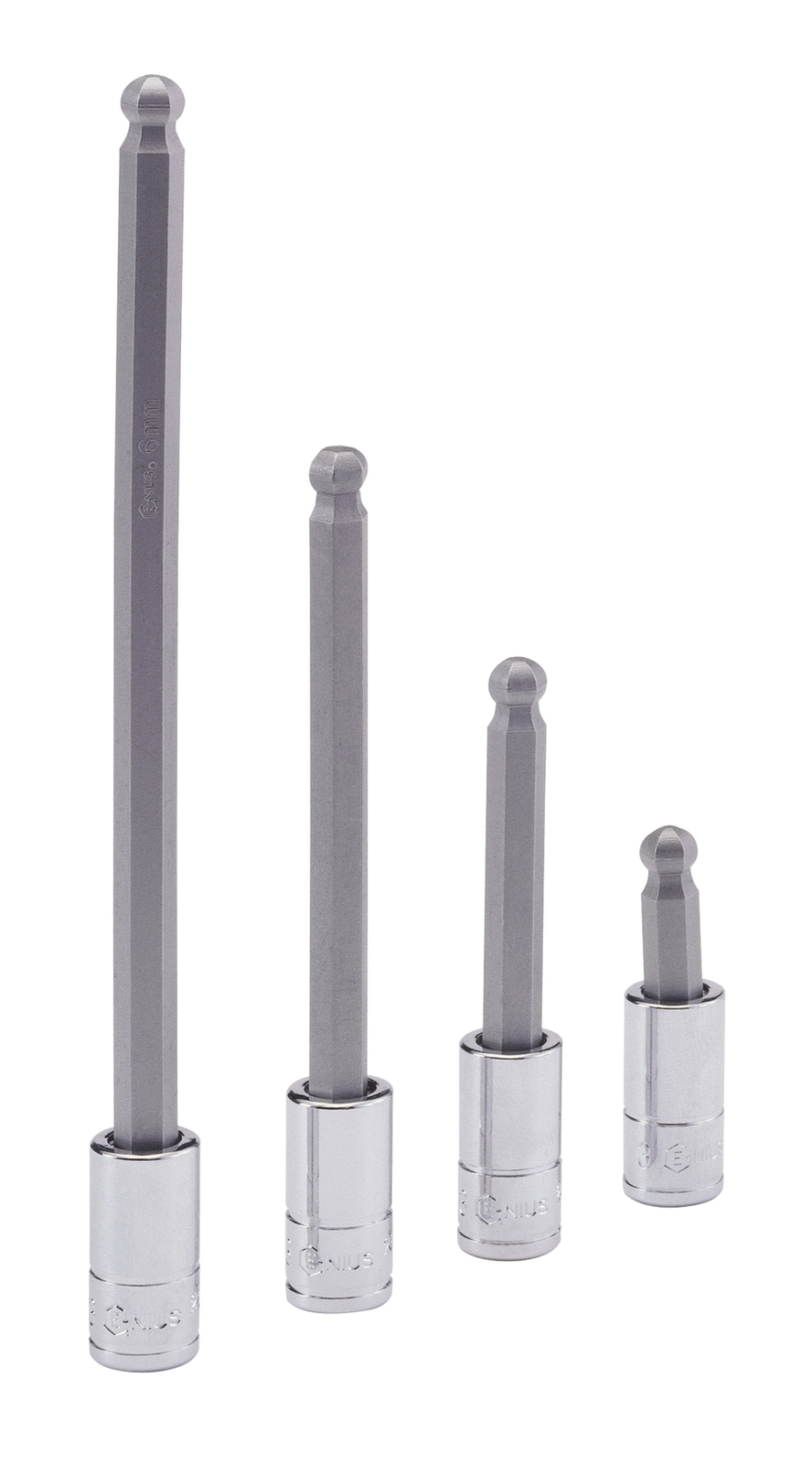 Genius Tools 1/4" Dr. 5mm Wobble Hex Bit Socket, 45mmL - 208+4135