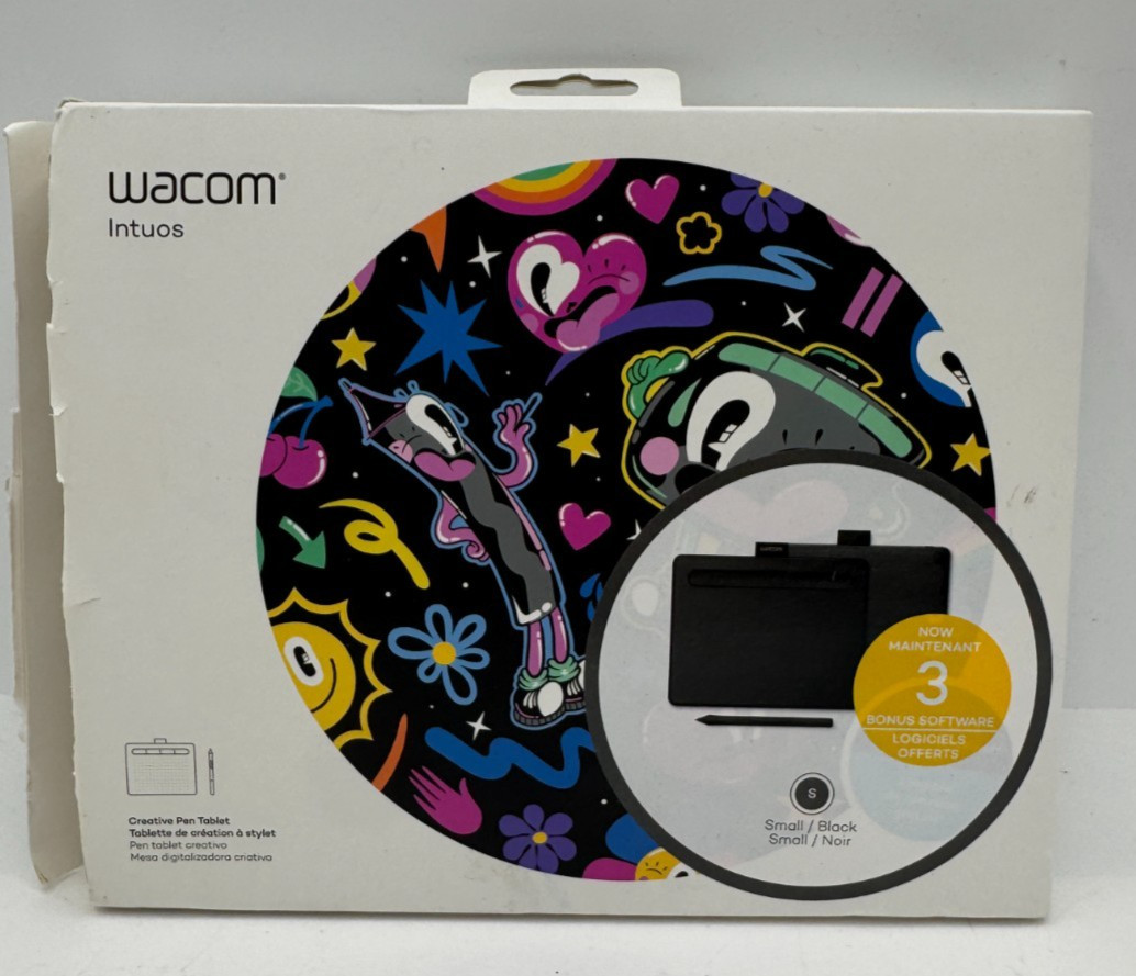 Wacom Intuos Small Creative Pen Graphics Drawing Tablet USB 2540 LPI - Black