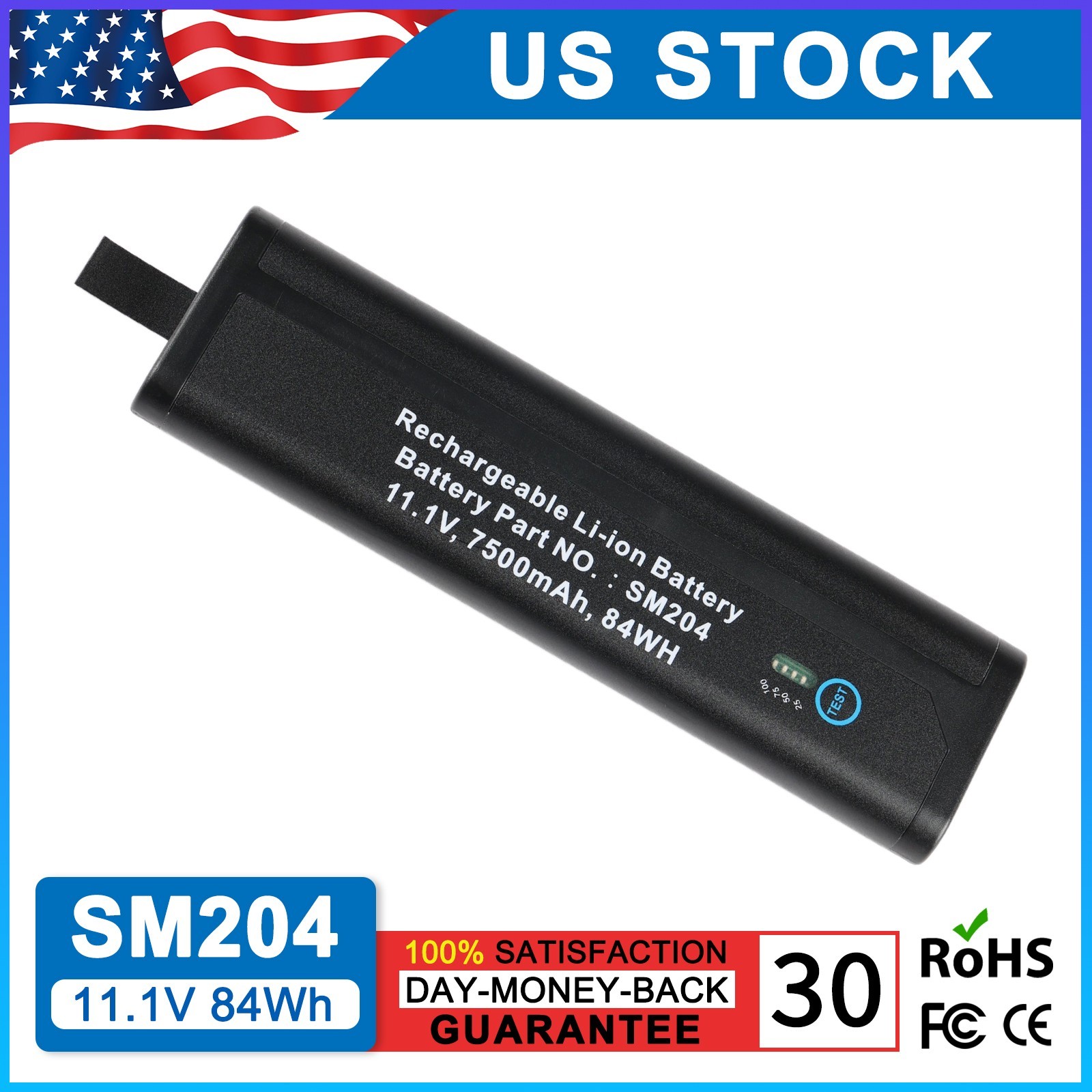 SM204 New Battery for SM ENERGY ANRITSI MS2721 Spectrum Analyzer OTDR