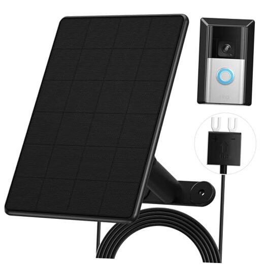 Solar Panel Charger for Ring Video Doorbell 3/3+/4 Battery Doorbell Plus/Pro