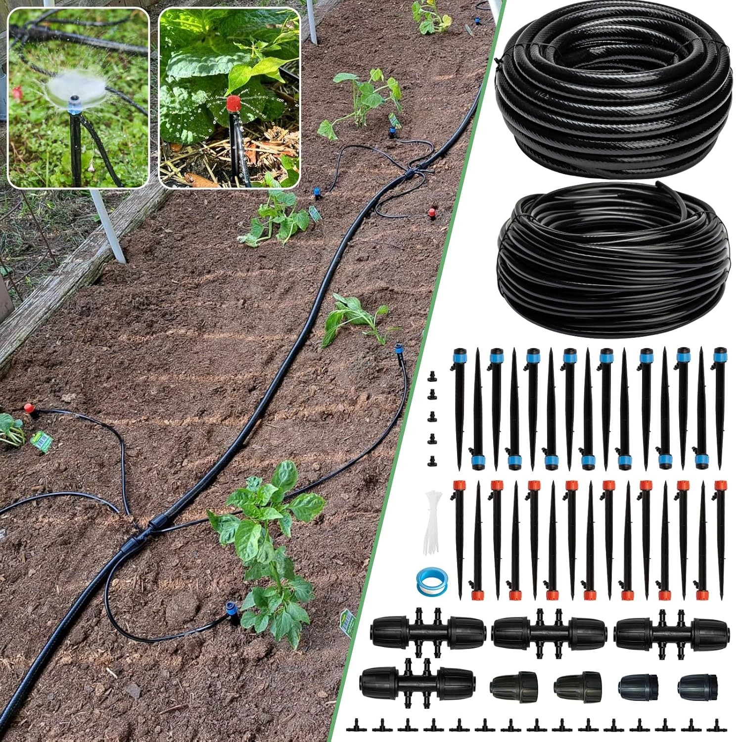 240FT Drip Irrigation System Kit, Automatic Garden Kit