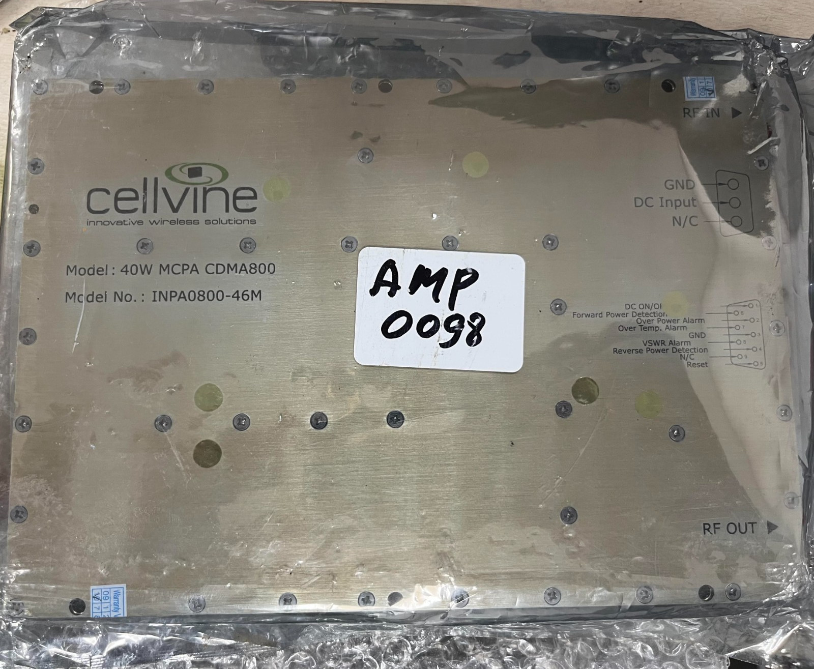 Cellvine 40W MCPA CDMA800 Power Amplifier INPA0800-46M