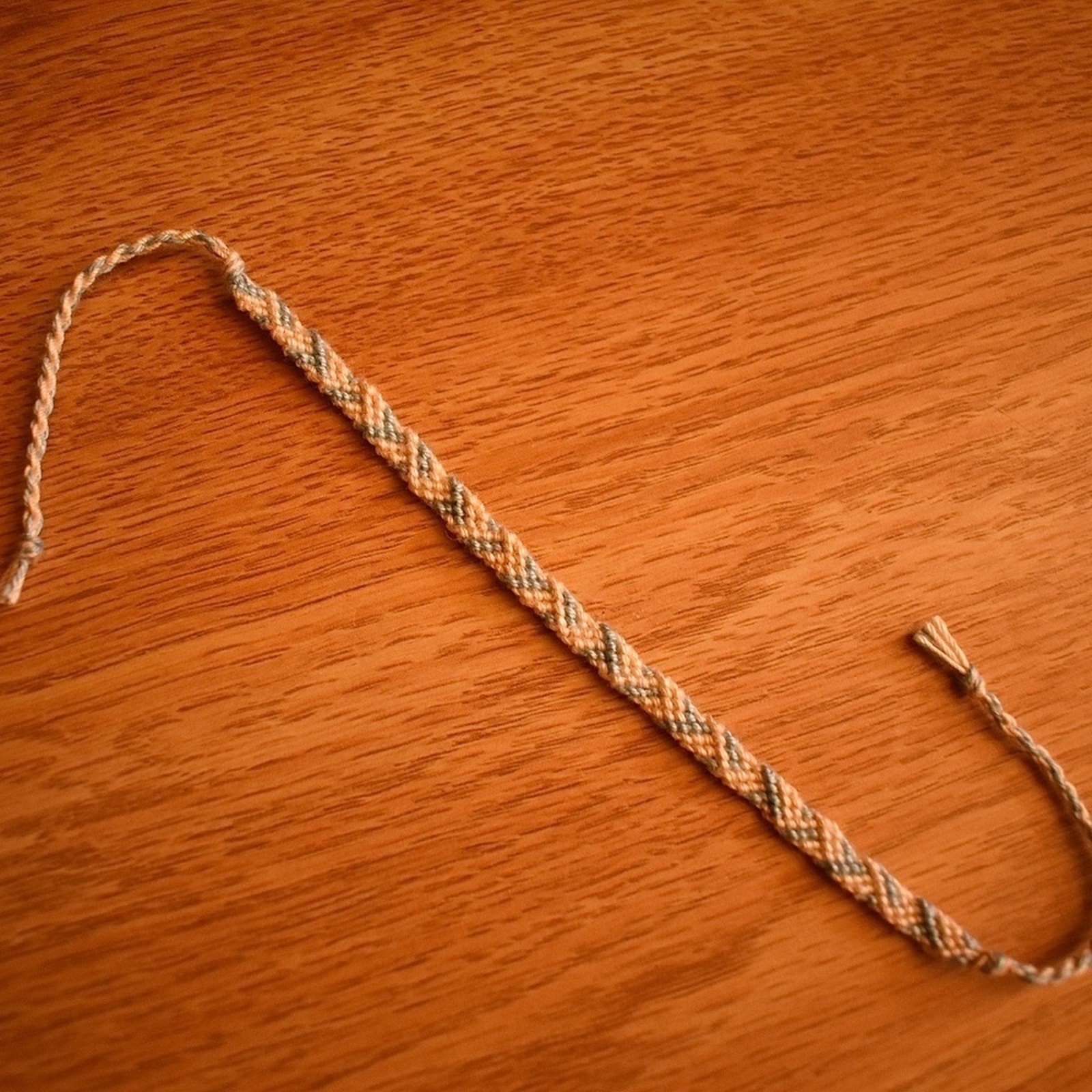 Cream Blue Woven Bracelet