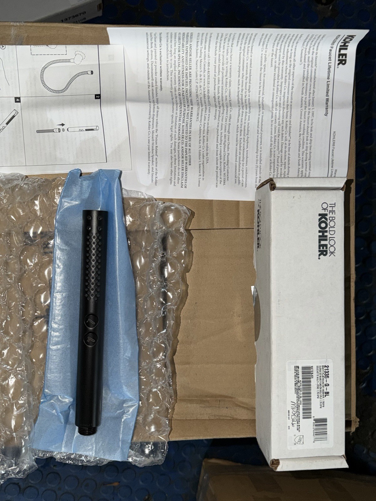 Kohler K-21335-G-BL Shift Round Multi Function Hand ShowerHead Matte Black NEW