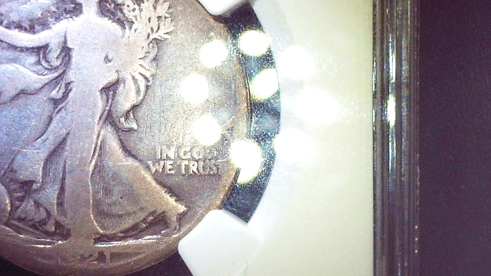 1921 S 50C ngc cleaned Walking half Dollar Fine Detail