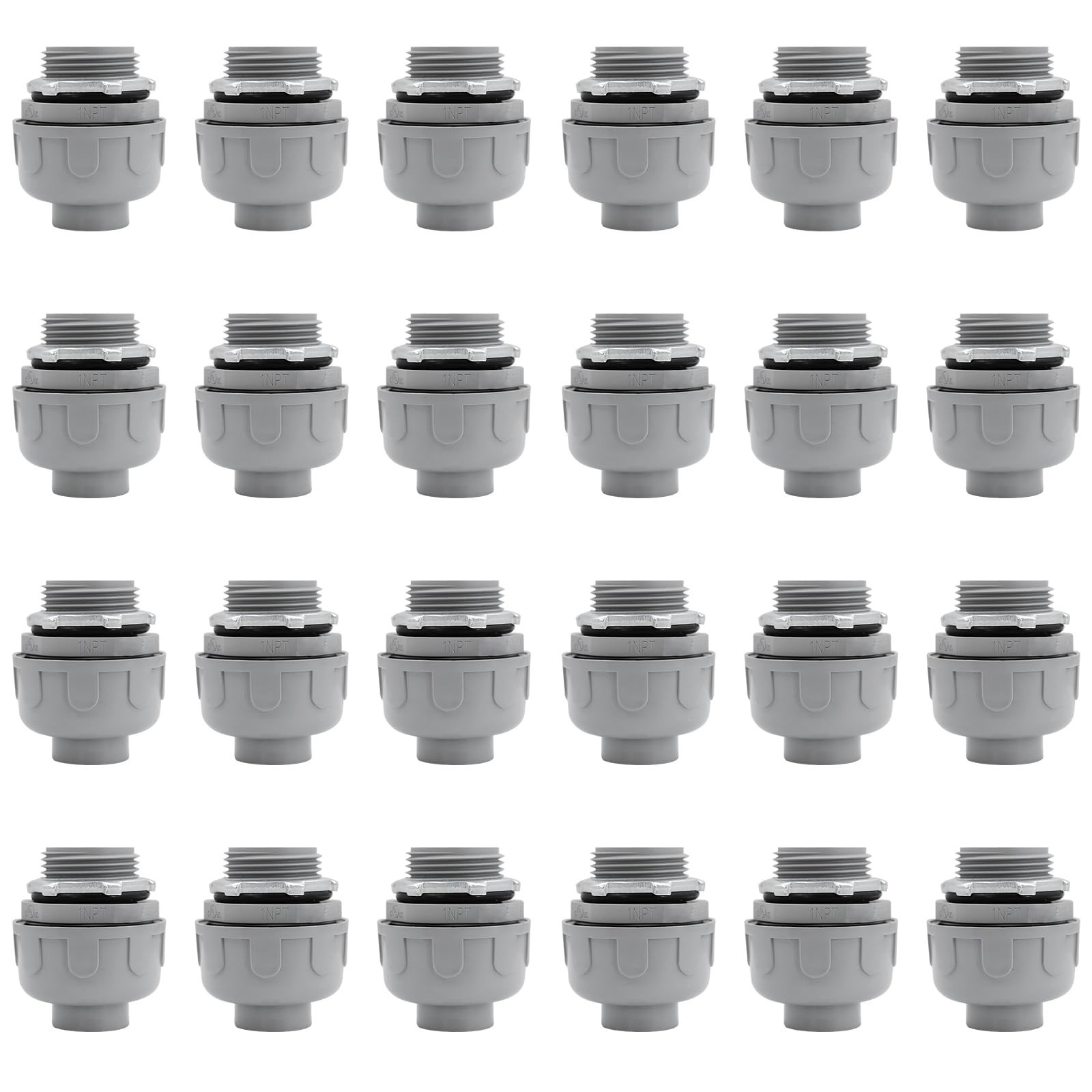 1 inch Liquid Tight Connector PVC Flexible Conduit Connector,Straight 180 Deg...