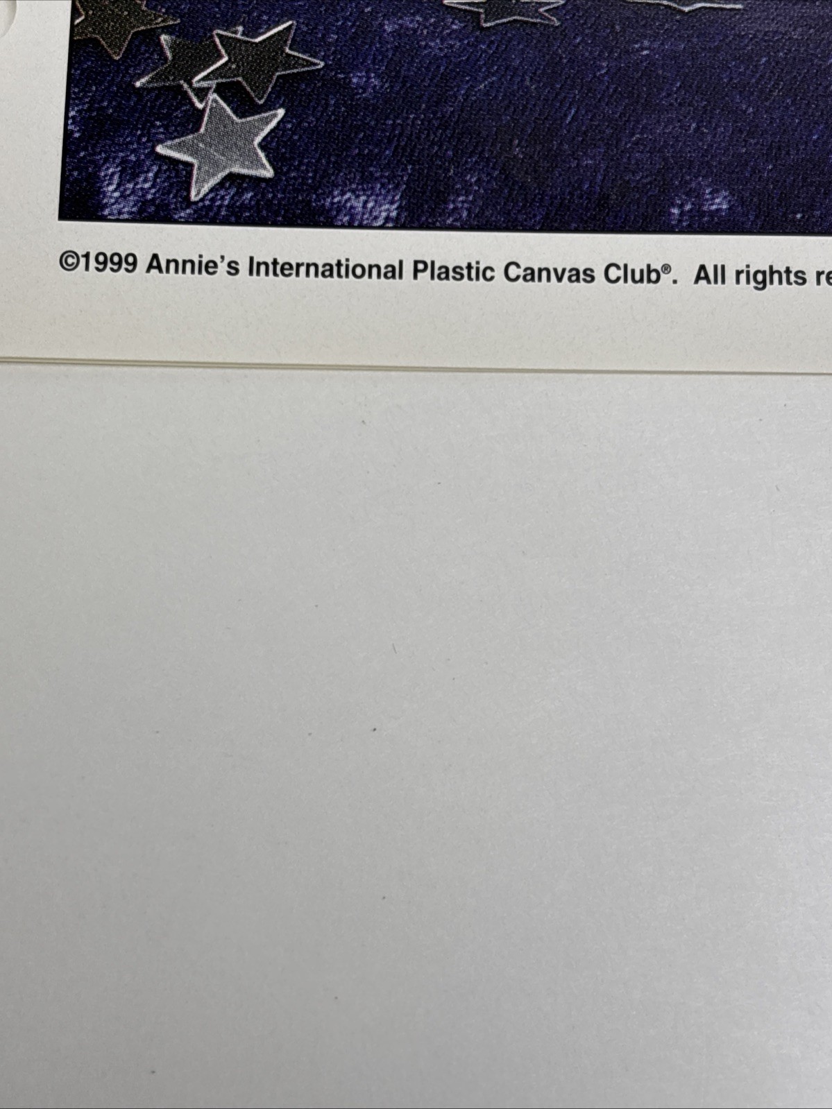 Angel Starr Annie's Attic Plastic Canvas Pattern Page