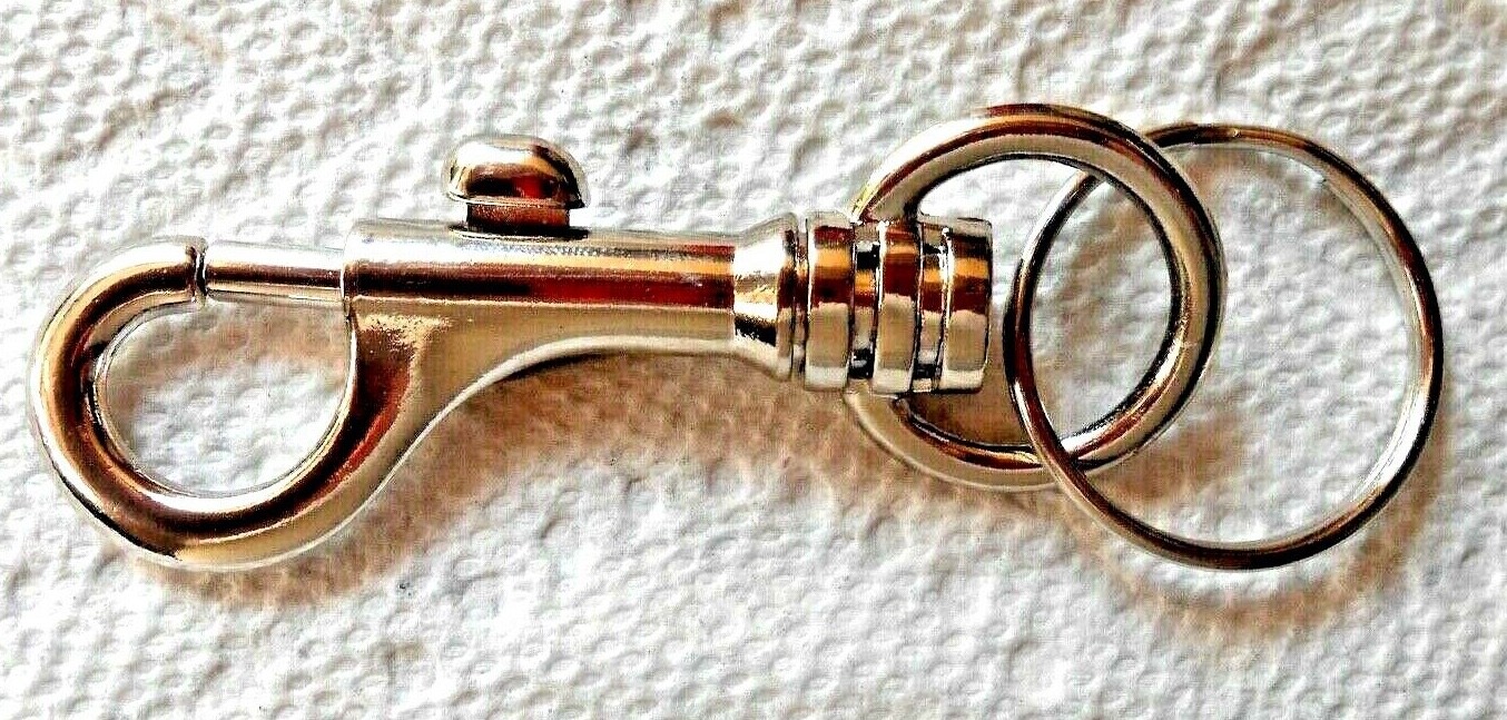 (2)   MULTI PURPOSE  Snap Trigger Hook Clip / Belt Cilp Keychain Key Rings